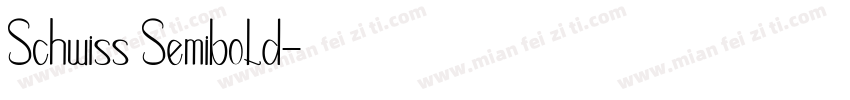 Schwiss Semibold字体转换